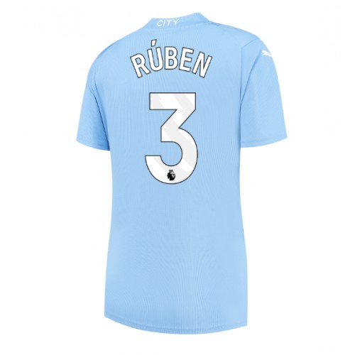Maillot de foot Manchester City Ruben Dias #3 Domicile Femmes 2023-24 Manches Courte
